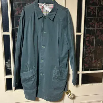 파파스 푸른빛이 도는 그리 스텐카라 코트 캐주얼