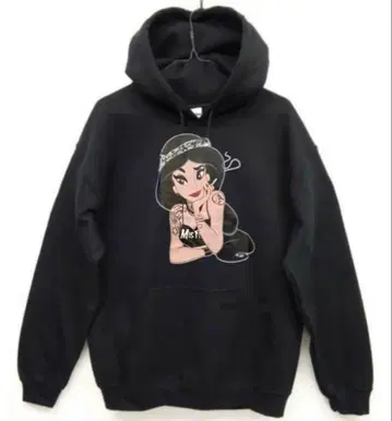 남녀 공용 다크 프린세스 타투 악마 재스민 후드티 / 블랙
