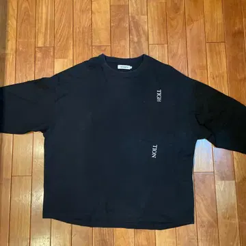 TBPR 블랙 7부 소매 티셔츠