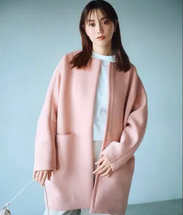 미라 오웬 노카라 코쿤 분또 코트 핑크