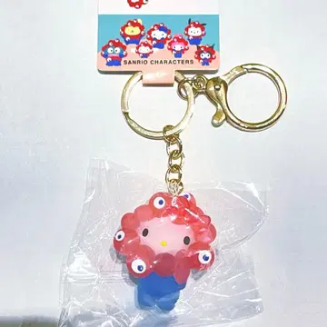 산리오 미야쿠미야쿠  입체 마스코트 클리어 키링 헬로키티