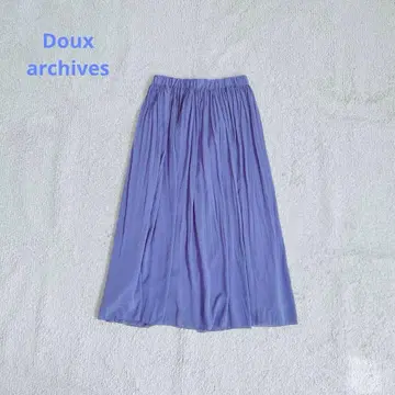 듀오 아카이브 플리츠 스커트 롱 기장 일본제 허리밴딩 캐주얼