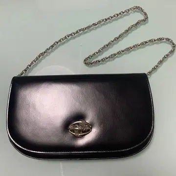 블랙 가죽 클러치백