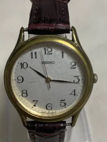 [벨트와 배터리 교환 완료] 세이코 아날로그 쿼츠 손목시계 골드