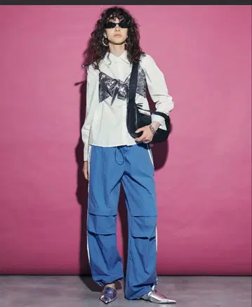 드로스트 사이드 라인 와이드 팬츠 [ uyu./우유 ]