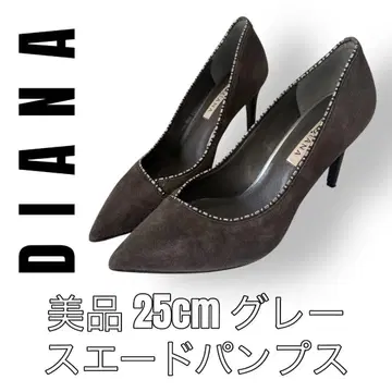 DIANA 다이애나 25cm 그레이 스웨이드 펌프스 하이힐