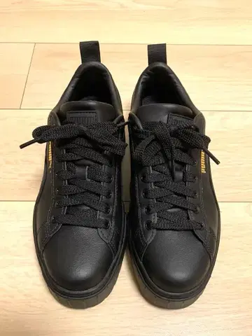 PUMA 블랙 플랫폼 스니커즈