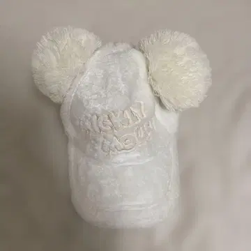 디즈니 귀 달린 화이트 캡