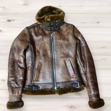 새상품급 초레어 AVIREX 아비렉스 B3 검은색 엠보 무스탕 자켓