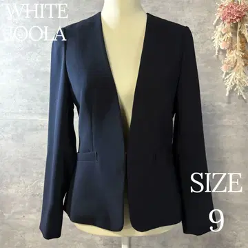 화이트 조라 [손세탁 가능 & 스트레치] 마이크로 피케 칼라리스 자켓