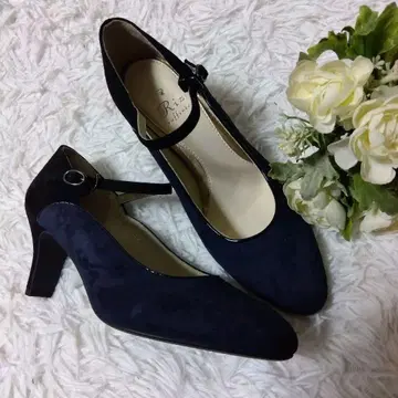 미사용품 리즈라피네 천연 가죽 스트랩 펌프스 23 EEE