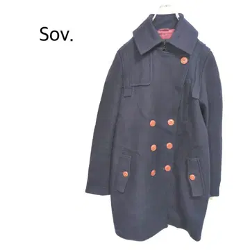 소브 [ 36 ] 코트 아우터 P코트 미디엄 울 포켓 옷깃