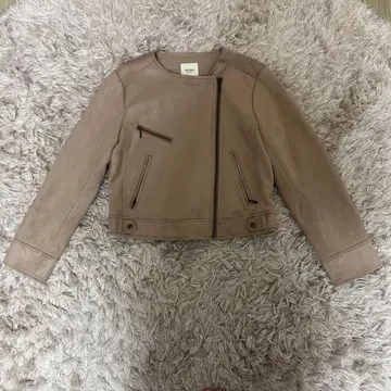 BEAMS HEART 베이지 가죽 자켓 M