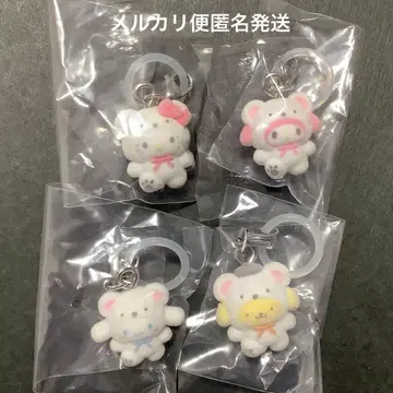 산리오 메지루시 액세서리 복슬복슬 스노우 4개 세트