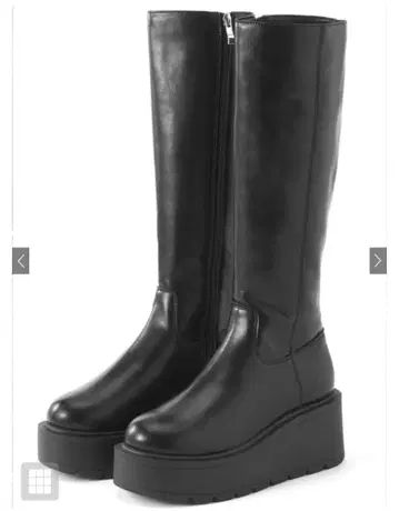 통굽 가죽 슬림 롱 부츠[zr1192] 24.0cm