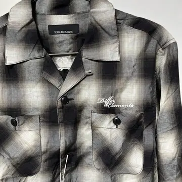 SERGEANT SALUTE 옴브레 체크 셔츠 48 가격표 부착 미사용