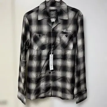 SERGEANT SALUTE 옴브레 체크 셔츠 48 가격표 부착 미사용