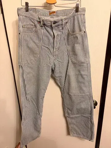 코어 파이터 히코리 스트라이프 워크 팬츠 5 포켓 청바지 M