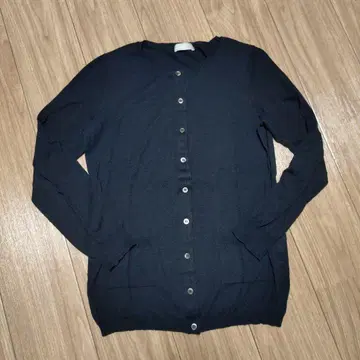 마가렛호웰 긴팔 가디건 실크 혼방 블랙