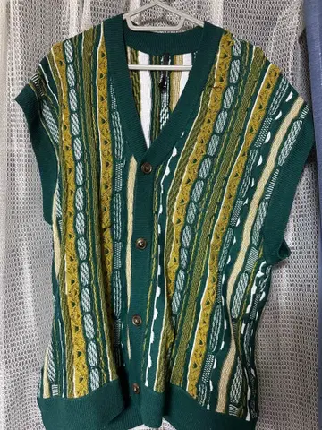 3D 니트 베스트 가디건 멀티 컬러