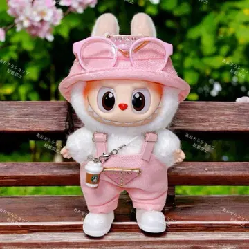 Labubu 라부부 옷 17cm 봉제 인형옷 활 핑크