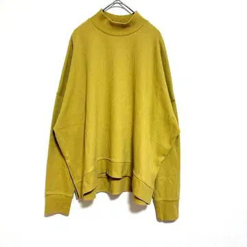 [ 로리즈팜 ] 하이넥 티셔츠 풀오버 돌먼 머스타드