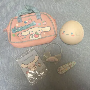 산리오 시나모롤 파우치 씰 머리끈 헤어핀