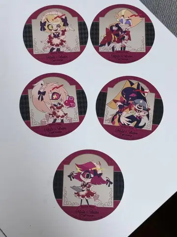 해즈빈 호텔 애니메이트 카페 코스터 5개 세트