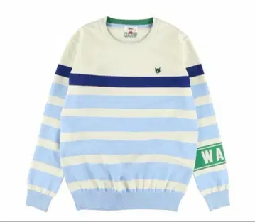 WACC 스웨터 니트 마이크로 쓰리 보더 긴팔 풀오버 남성용