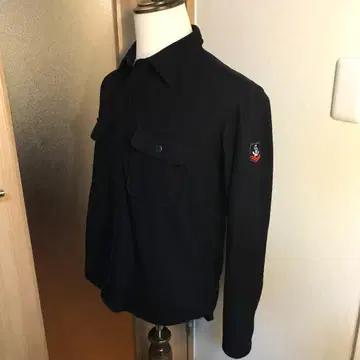 남성용 [ 새상품급 아비렉스 ] M 네이비 자수 울 해군 버튼 셔츠 닻