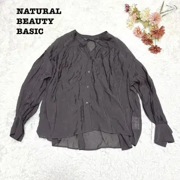 s.1246 [내추럴 뷰티 베이직] 긴팔 시어 셔츠 차콜