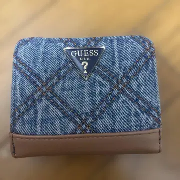 GUESS 데님 접이식 지갑