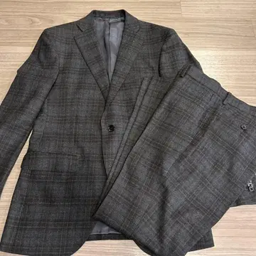 울 100% 체크 무늬 비즈니스 정장 175cm