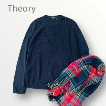 theory 띠어리 코튼 캐시미어 이소재 도킹 풀오버 니트