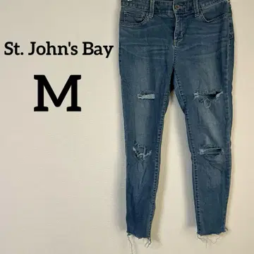 St. John's Bay 스키니 데님 블루 데미지 진