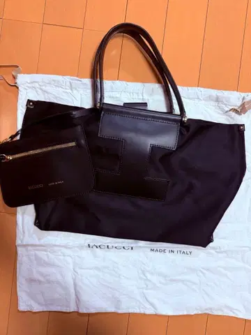 새상품급 이아쿠치 IACUCCI 나일론 토트백 비즈니스 블랙