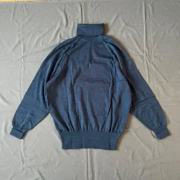 빈티지 이탈리아 경찰 실물 블루 그레이 터틀넥 니트 XL