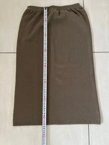 미사용 브라운 롱 스커트 니트 캐시미어 100%