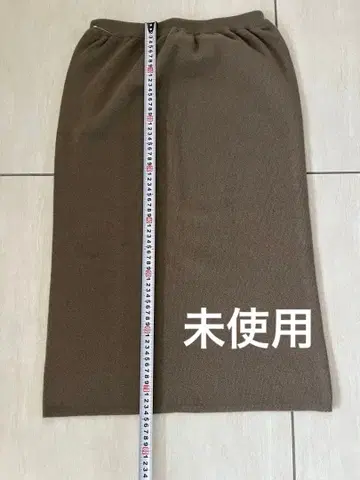 미사용 브라운 롱 스커트 니트 캐시미어 100%