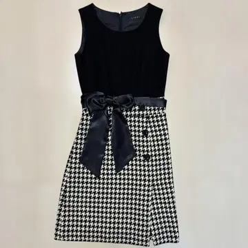 클리어 clear 슬리브리스 하운드투스 원피스 S 사이즈