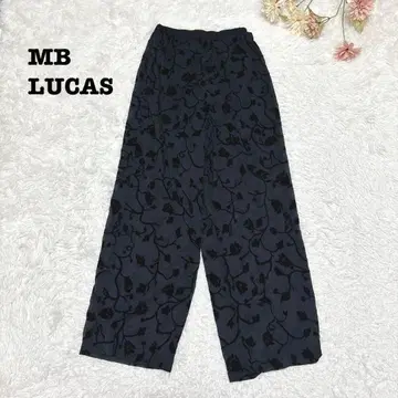 s.1010 [ 엠비 루카스 카셰트 ] 와이드 팬츠 비침 꽃무늬 일본제