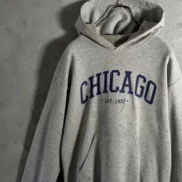 GILDAN 헤비 블렌드 후드티 빅 프린트 속기모 그레이 IW4