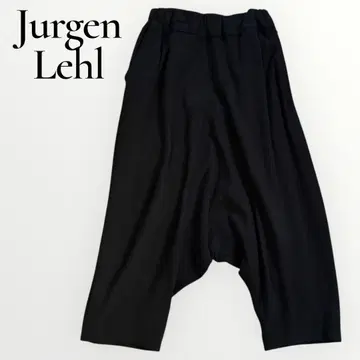 구하기 어려움 요건 레일 캐시미어 혼방 하의 사루엘 팬츠 블랙