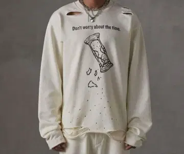 grancy 큐빅 디자인 그래픽 데미지 맨투맨 풀오버