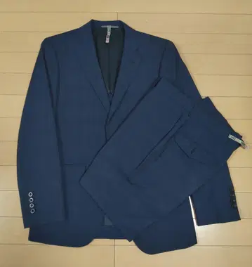 Perfect Suit FActory 남성용 수트 네이비 체크 무늬