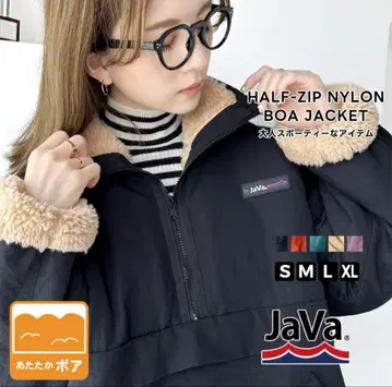 JaVa 하프 지퍼 보아 자켓