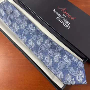 가마쿠라 셔츠 별주 애스콧 독일제 페이즐리 실크 자카드 넥타이