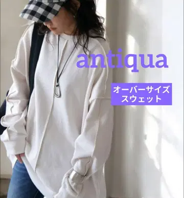 [ antiqua ] 오버 사이즈 맨투맨 프리 사이즈