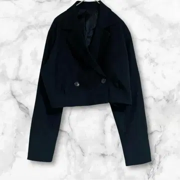 위고 블랙 테일러드 자켓 긴팔 숏 기장 Free 심플