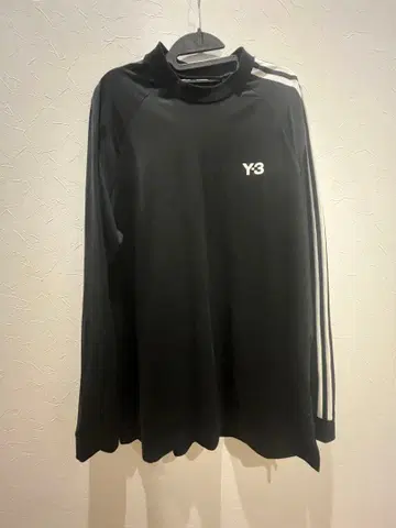 Y-3 블랙 긴팔 티셔츠